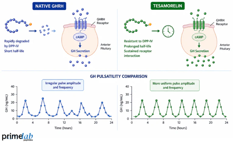 How Does Tesamorelin Modulate Endocrine Dynamics Compared With Native GHRH?